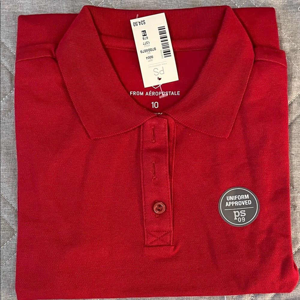 Aeropostale Men's Bright Red Polo Shirt girls